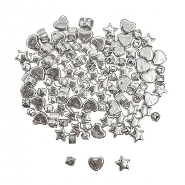 Interkalära pärlor - Silver - Heishi - 105 stycken - För smycken - Mixad Pengar