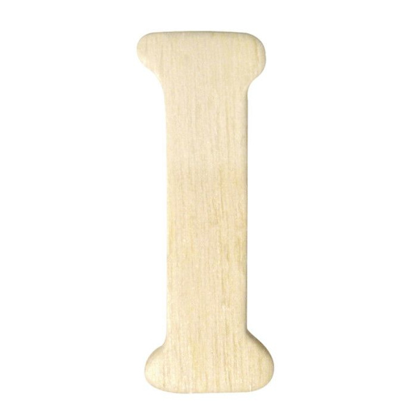 Träbokstäver, 4 cm, I