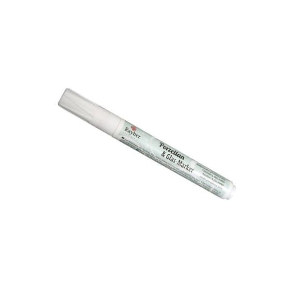 Markör för porslin och glas, 1-2 mm, vit