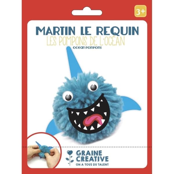 Pompom Kit - Shark - från 3 år