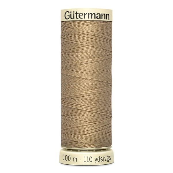 Lot med 5 spolar 100m Tråd 100% polyester Gutermann Ref 788988 - Att 265 - sandstrand sandstrand