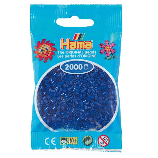 2 000 mini pärlor mörkblå - Hama ref 50108