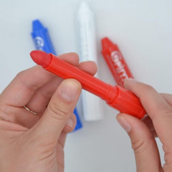 Ansiktssmink set - GENERIC - 3 Sticks Blå Vit Röd - Lätt att använda
