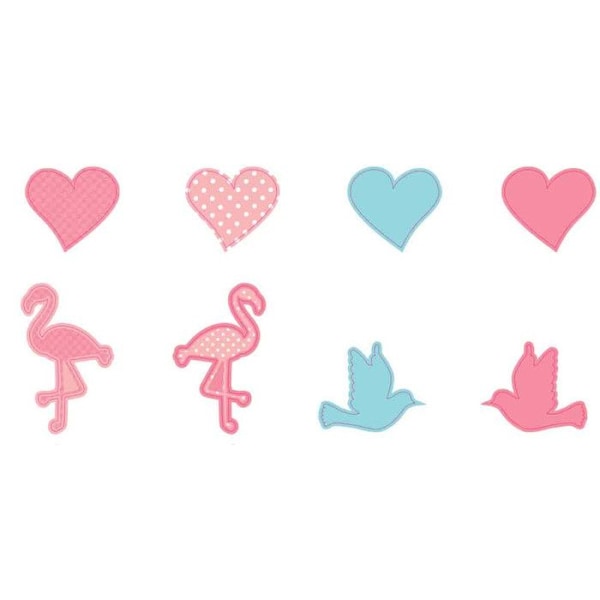 Trädekoration Flamingo 8 bitar Målad