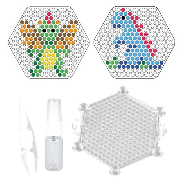 Skaparkit - Färgglad - Drak och Dinosaurie - 1 hexagonal platta - 10,50 cm - Blandat mångfärgad