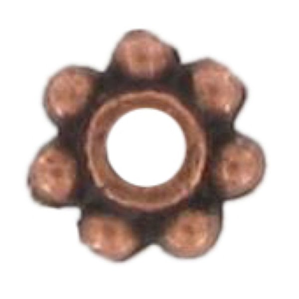 Rundell pärla mellanlägg metall Ø4mm Kopparfärgad (10-pack) Koppar
