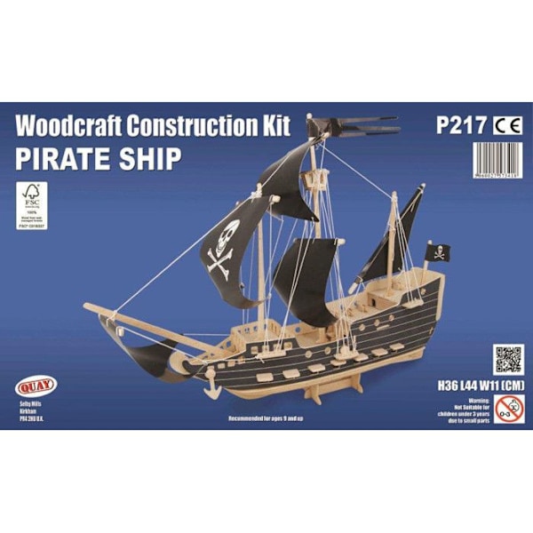 Trämodell Piratskepp