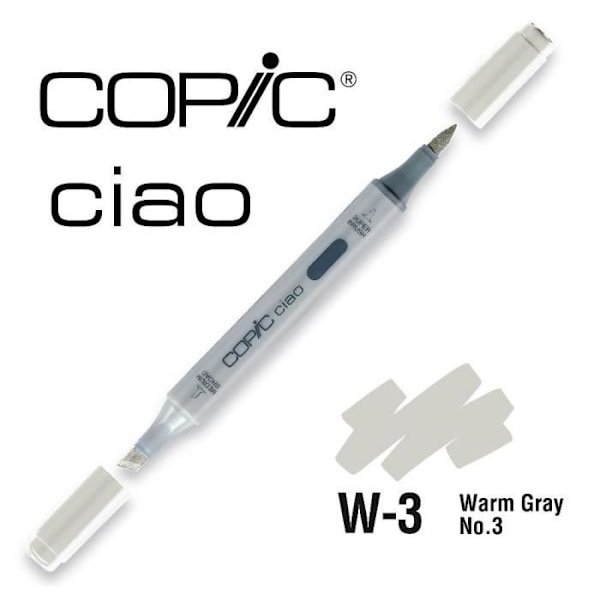 Copic Ciao alkoholmarkör (Warm Grey W) - färgkarta Copic:W3 Warm Grey No.3