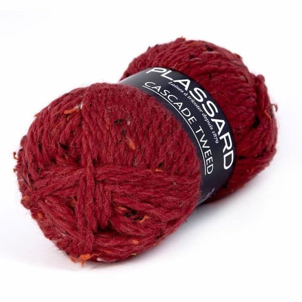 Plassard - Cascade Tweed 62 Röd garnboll 62 Röd