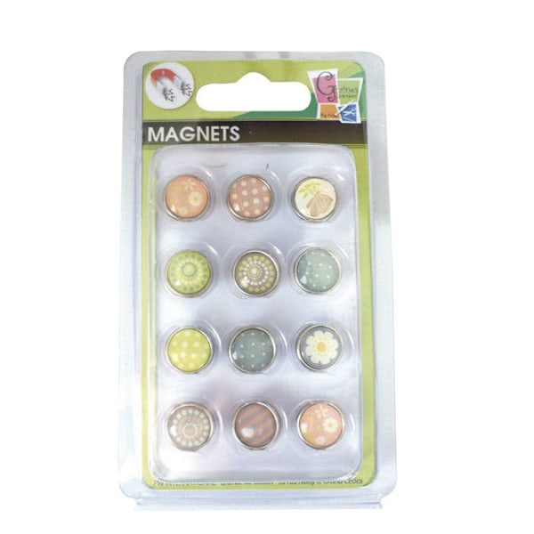 Mini epoxymagnet Ø12mm Vår 12 stycken