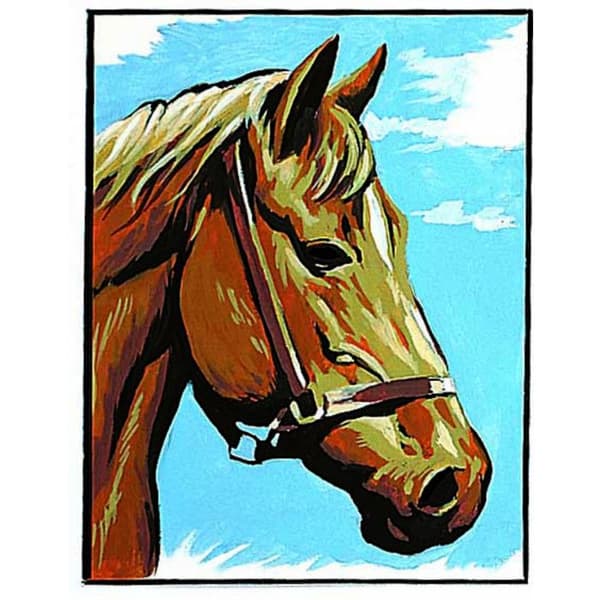 Kit canvas vit Le Cheval 20x25cm Vit