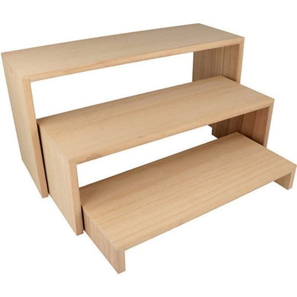 3 häckande HYLLOR - presentation av små kakor beige