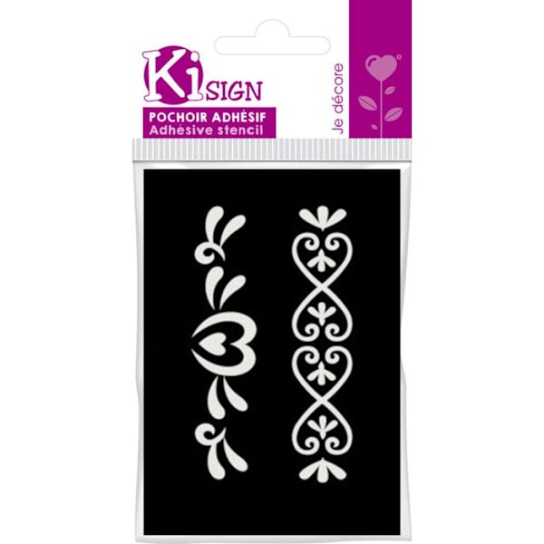 Självhäftande schablon Armband Hjärta 7x10 cm {Färg}