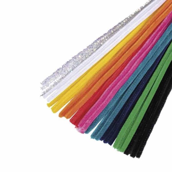 30 fils chenille 30 x 0,9 cm 10 nyanser Flerfärgad