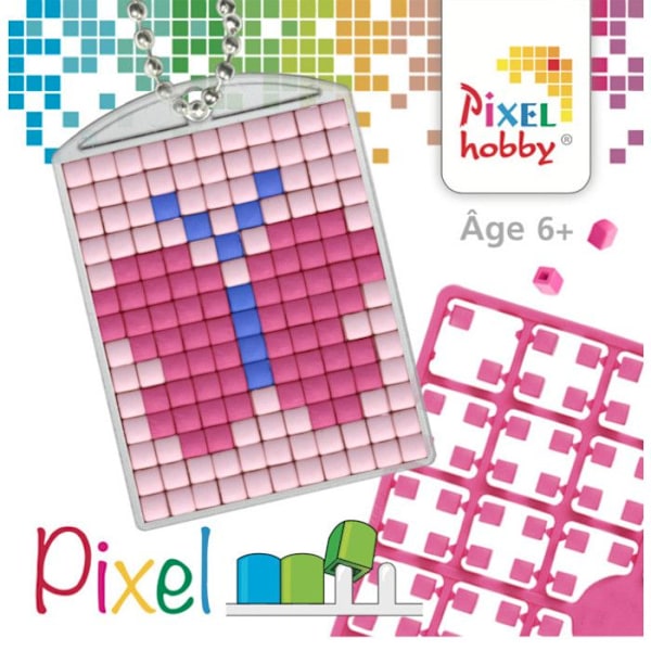 PIXEL Kit kreativ nyckelring 4x3cm - Fjäril