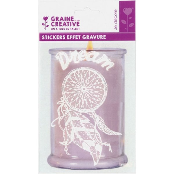 Sticker för glas Effekt Gravyr Drömfångare {Färg}