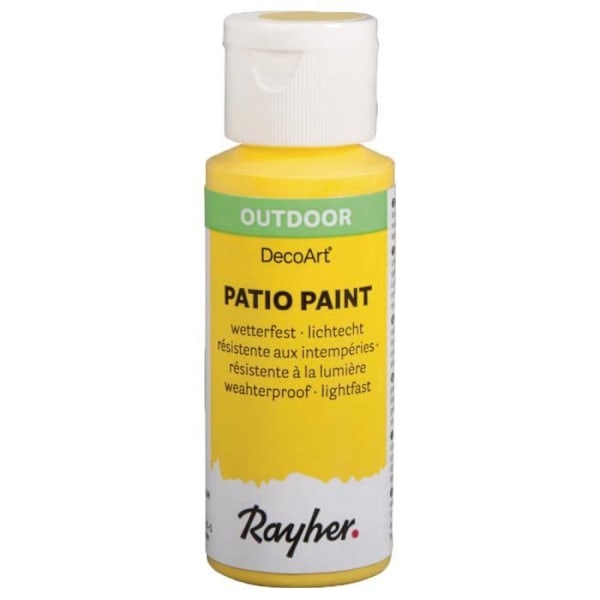 Akrylfärg - RAYHER - Uteplatsfärg Citron - 59 ml - Väder- och ljusbeständig Citron