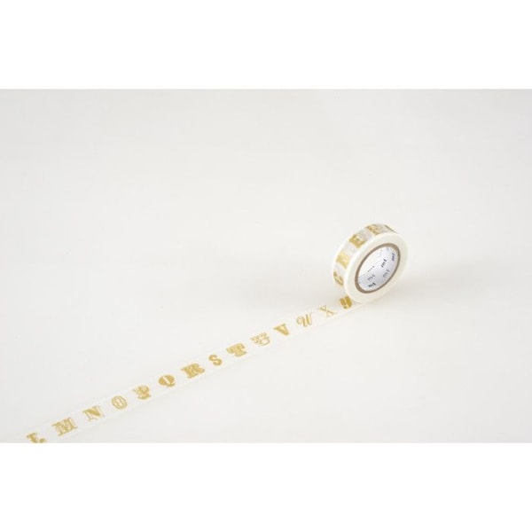 Masking Tape MT EX alfabet guld R gyllene