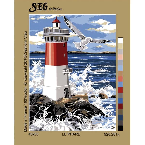 Canevas antik Le phare 40x50cm