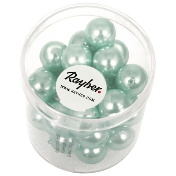 Glaspärla Blågrön Renaissance 10 mm 35 stycken Turkos