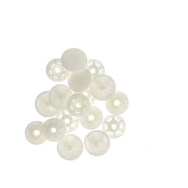 Tryckknapp - BOHIN - 13mm - Färg: Vit - Plast - Magisk Vit