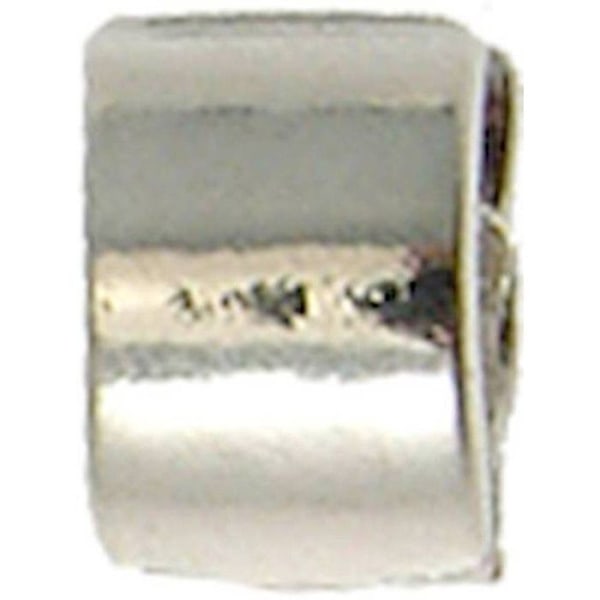 Blockperla för styv armband Stort hål Ø 8mm Silver
