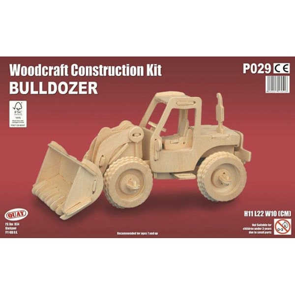Trämodell Bulldozer