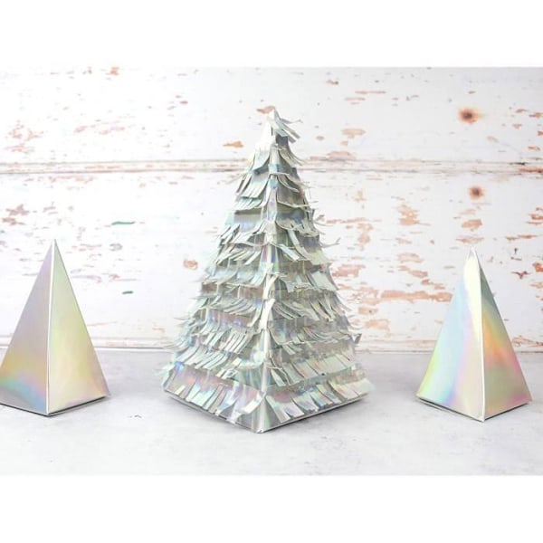 Rayher hologrameffektpapper, A4, silver, 210g/m2 10 ark - 67300606