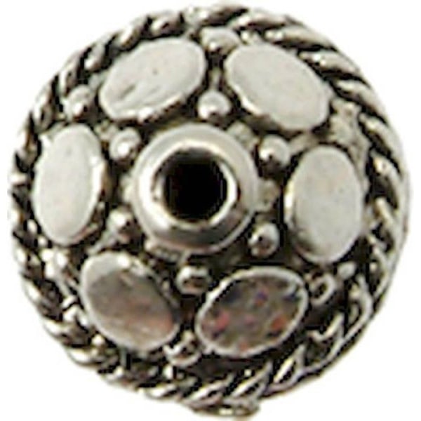 Rund metallpärla Ø 8 mm Silver (10 stycken) Silver