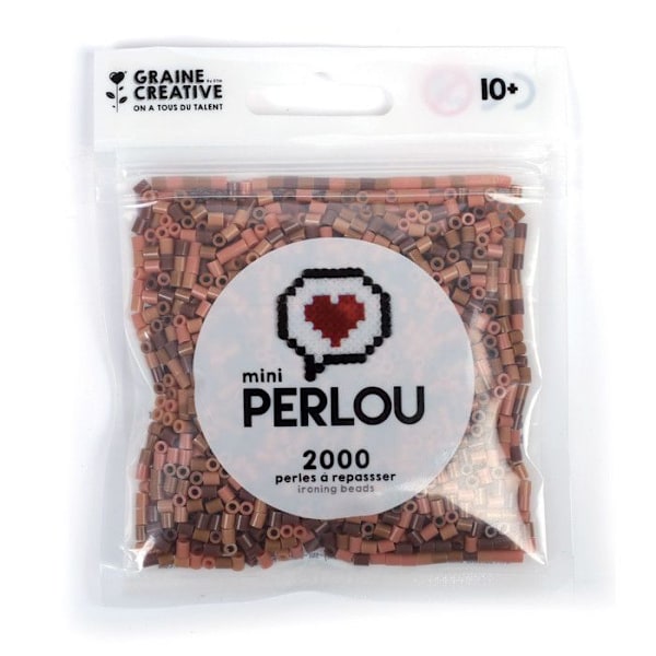 Perles att sy Mini Perlou Camaieu 4 färger. Brun Nyanser av brunt