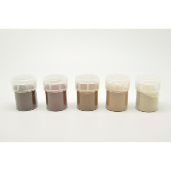 Kruka med sand Diverse brun monokrom (5 x 45 g) - Flerfärgat kreativt frö - Sort.