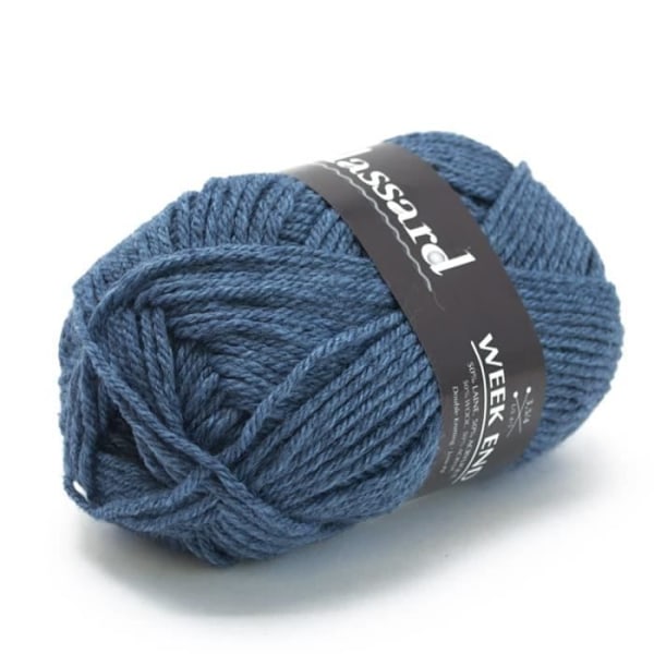 Week End stickningsull 1280 Jean Blue - Plassard - Laine Intemporelle Blå jeans