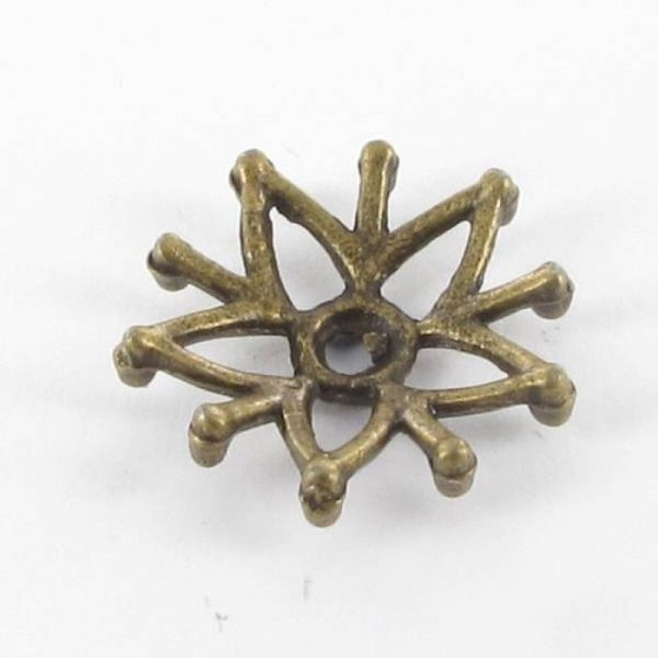 Stjärnformad metallskål Ø 16 mm Brons (10 stycken) Brons