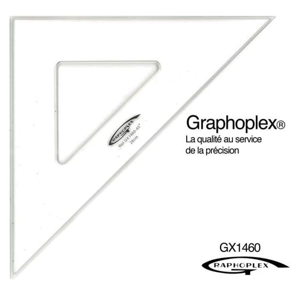 Graphoplex - Vinkel 45° 3 raka sidor 26 cm