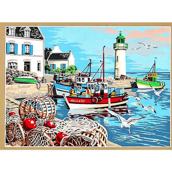 Canevas antique Hamnen 45x60cm