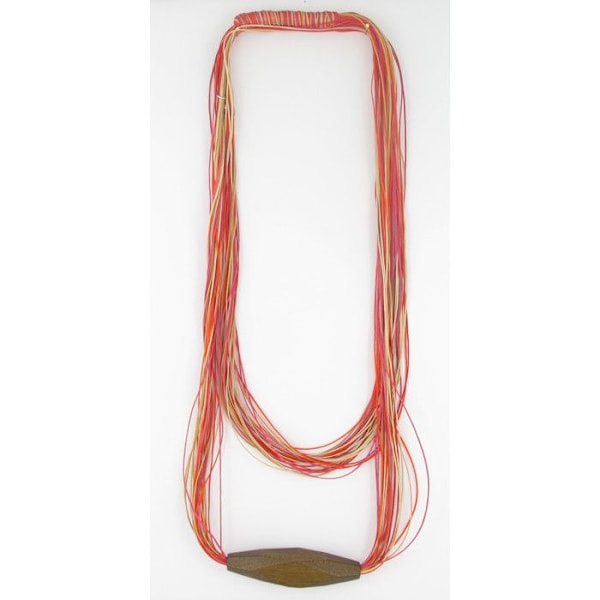 Rödorange och brun halsband