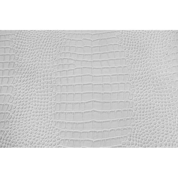 Kupong Simili Läder 66x45 cm Krokodil Vit Vit