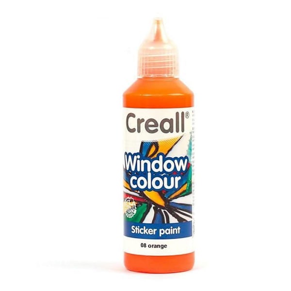 Flytbar färg för fönster Creall Glass 80 ml - orange Orange