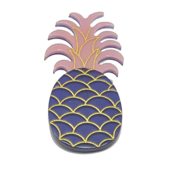 Broche Ananas lila rosa