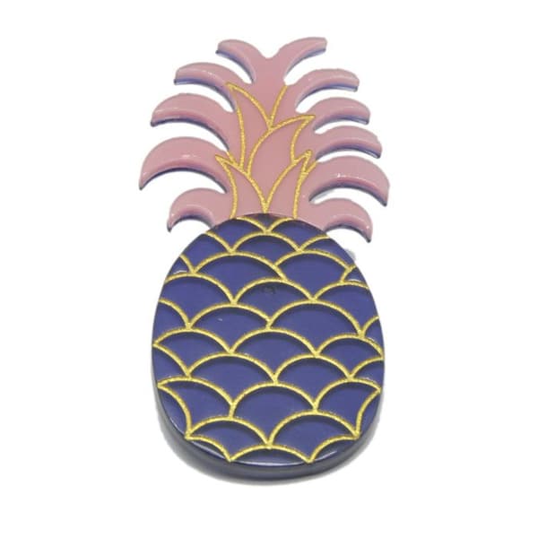 Kollektion CMLPB - Broche Ananas lila rosa