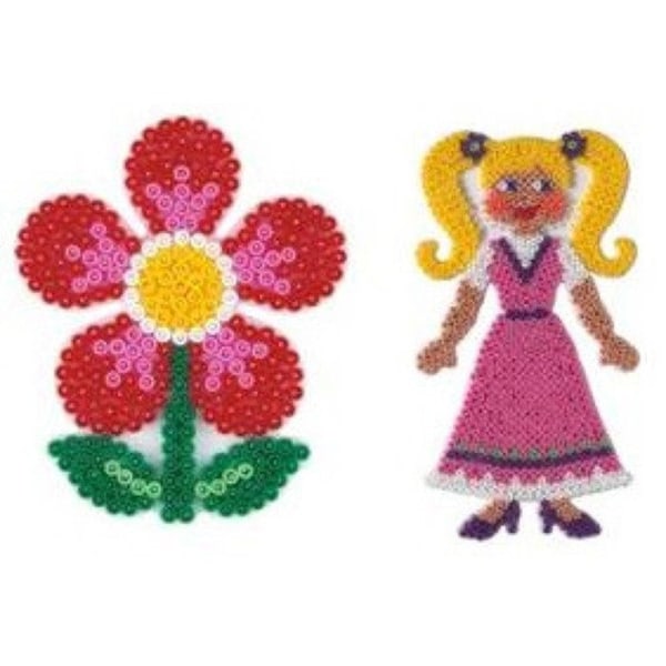 Skyltar Blomma och Tonåring för standardpärlor (Ø5 mm) Vit