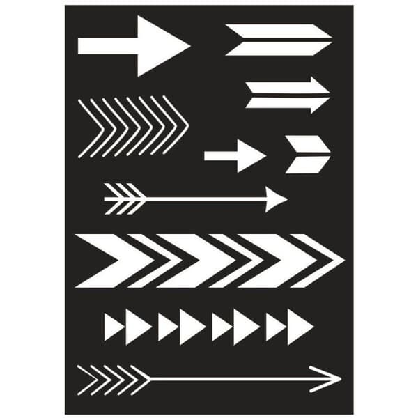 Stencilset 1, A5, självhäftande, 2 designer, 2 st