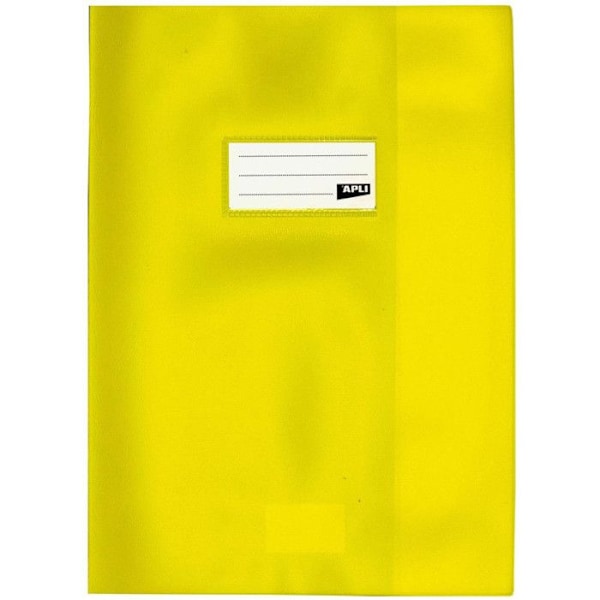 PVC-skydd för häfte - APLI - Gul - 19/100-del - 21 x 29,7 cm - Läderstruktur