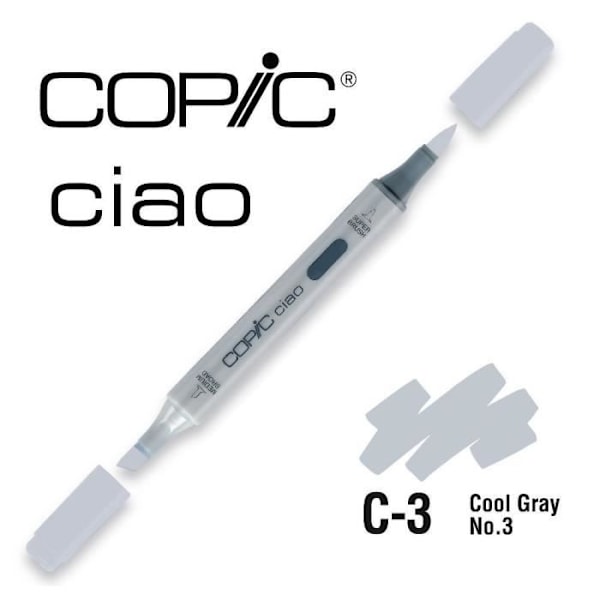 Copic Ciao alkoholmarkör (Cool Greys C) - Copic:C3 Cool Grey No.3 färgkarta Coola gråa C