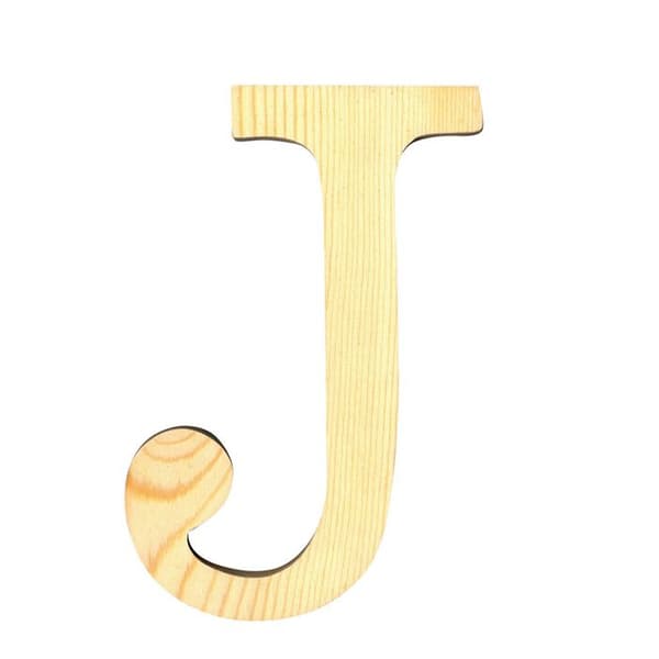 BREV J - 19 CM - TRÄ