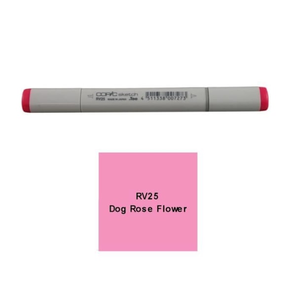 Markör - COPIC - Copic Sketch - Dubbel spets - Rosa RV25 - Oföränderlig - Opaqu Rose RV25 Nyponros Blomma