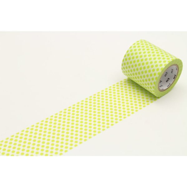Maskeringstejp MT Casa Pois 5 cm vert anis - prick lime anis