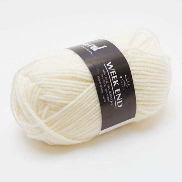 Stickgarn Week End 1216 Ecru 50% Ull Ecru