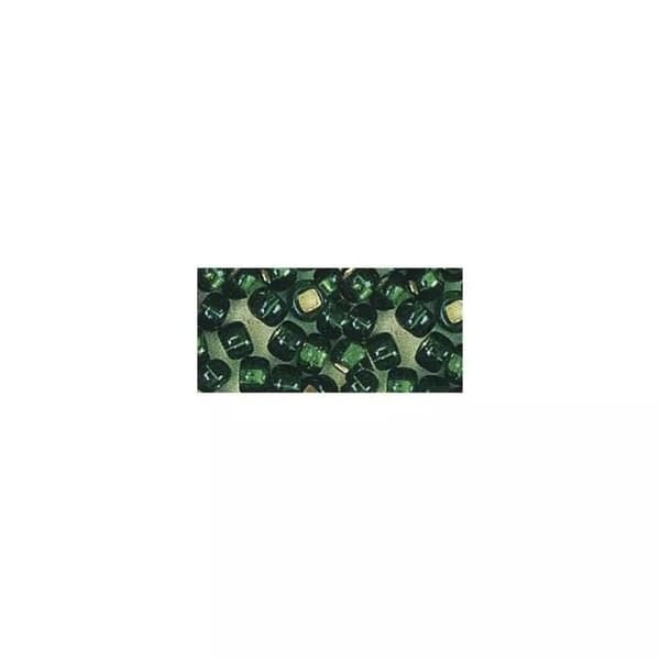 Rocailles, 2,6 mm av. silverbeläggning, låda 16 g, grön Grön