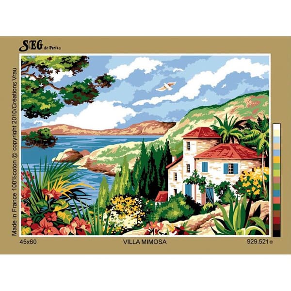Canevas antik Villa mimosa 45x60cm